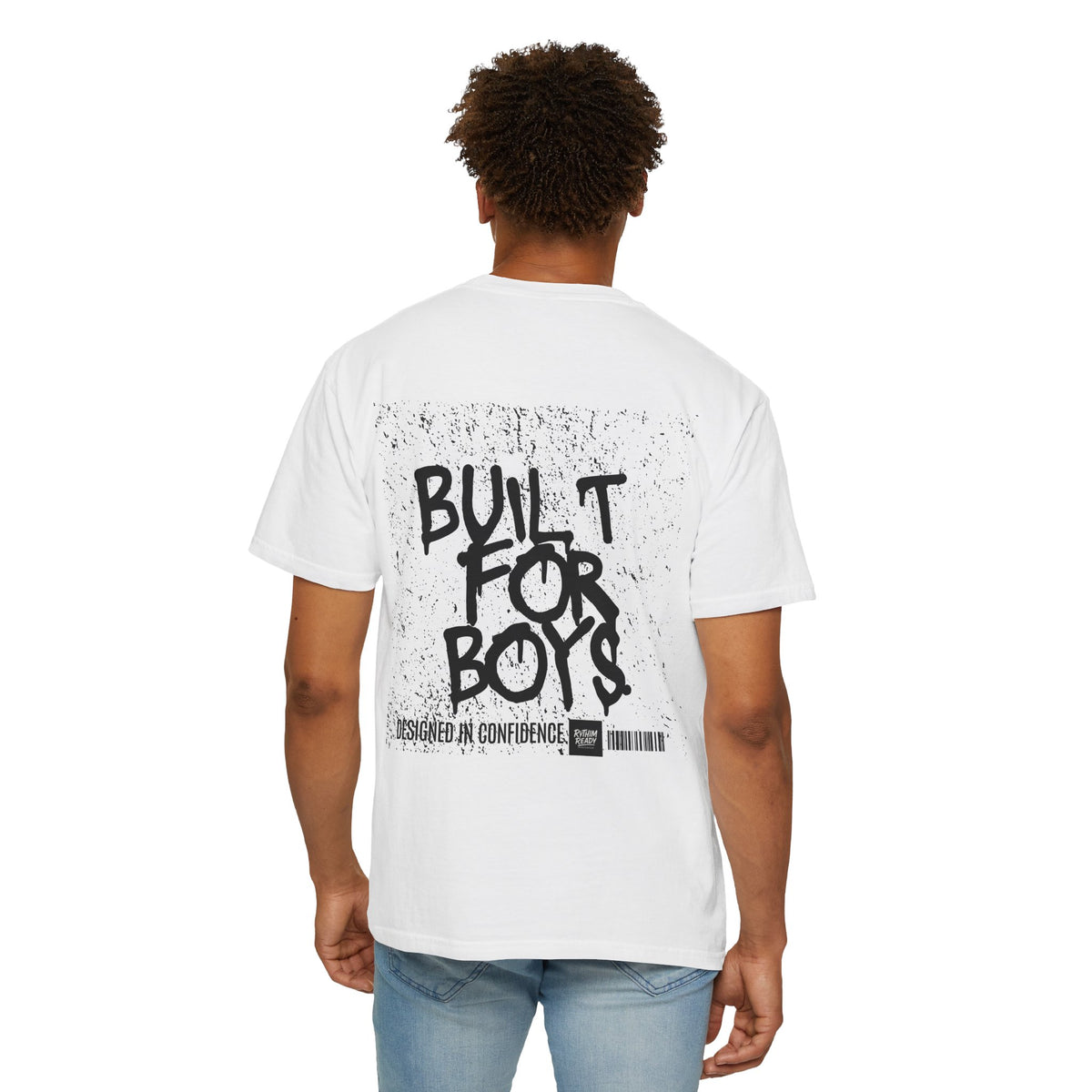 Built For Boys graphic T-shirt | Rhythm Ready chest logo, grunge back print