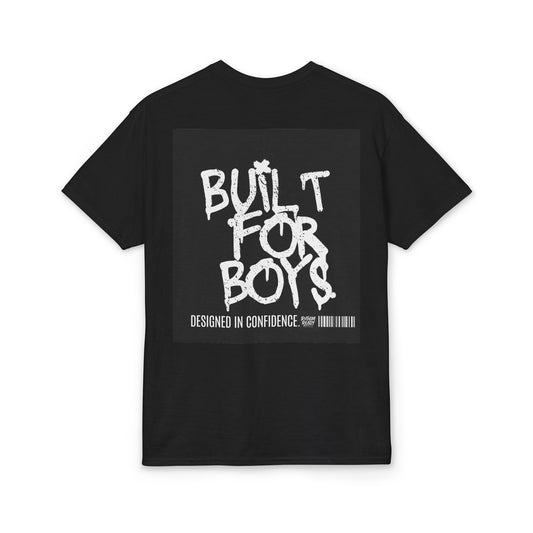 Built For Boys T-Shirt | Graphic Back Print, Small Front Logo