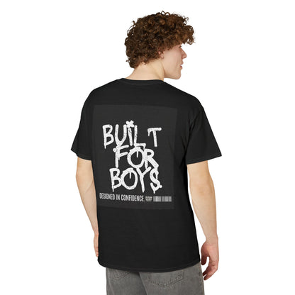 Built For Boys T-Shirt | Graphic Back Print, Small Front Logo