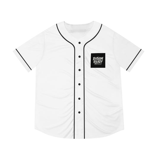 Rhythm Ready Black Baseball Jersey — 'Rhythm Ready' Chest Logo