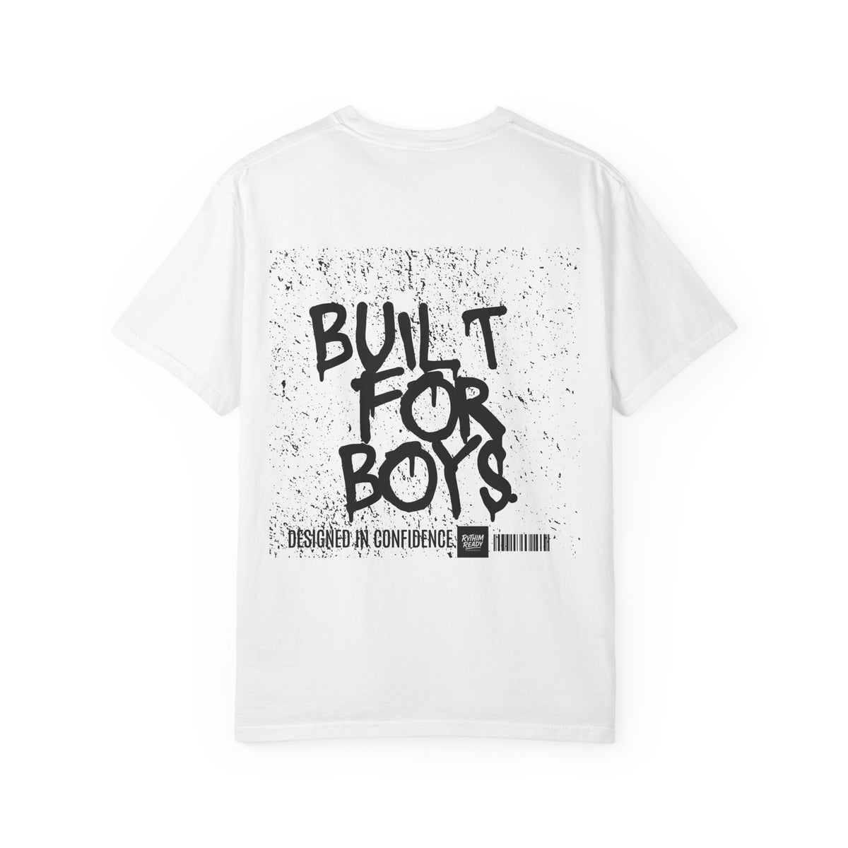 Built For Boys graphic T-shirt | Rhythm Ready chest logo, grunge back print
