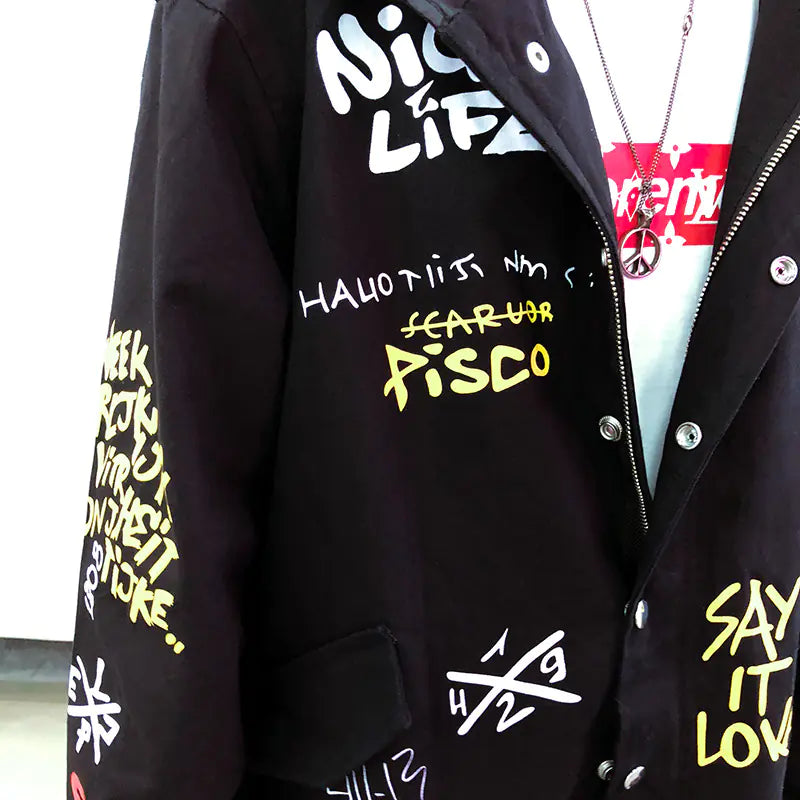 Hip Hop Style Hooded Casual Mid-Length Men's Coat